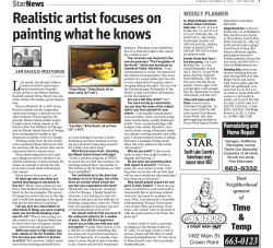 Realistic artist focuses on painting what he knows