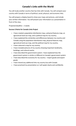 Canada`s Links with the World