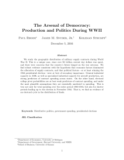 The Arsenal of Democracy - Kellogg School of Management