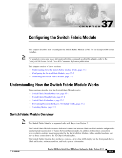 37 Configuring the Switch Fabric Module