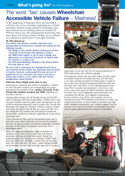 The word `Taxi` causes Wheelchair Accessible Vehicle Failure
