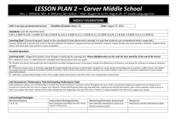 LESSON PLAN 2 &ndash; Carver Middle School