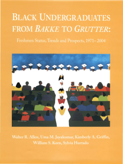 Black Undergraduates from Bakke to Grutter