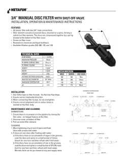 3/4&rdquo; manual disc filter with shut-off valve