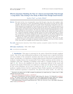 Effective Equations Modeling the Flow of a Viscous Incompressible