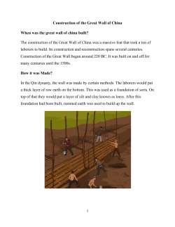 Construction of the Great Wall of China When was the great wall of