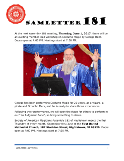 Samletter 181 - Society Of American Magicians Assembly 181