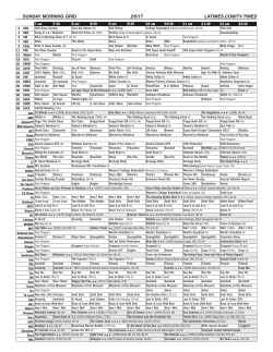 SUNDAY MORNING GRID 2/5/17 LATIMES.COM/TV TIMES