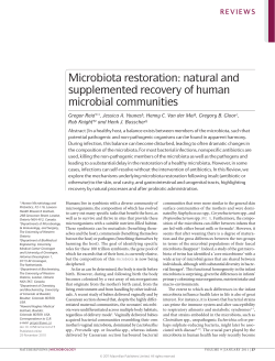 Microbiota restoration: natural and supplemented