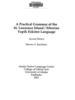 A Practical Grammar of the St. Lawrence Island / Siberian
