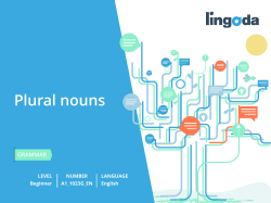 Plural nouns