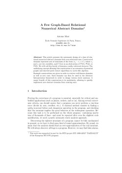 A Few Graph-Based Relational Numerical Abstract Domains*