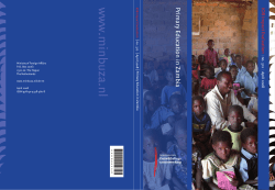 "IOB – Impact evaluation. Primary education in Zambia" PDF