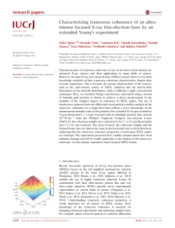 Characterizing transverse coherence of an ultra