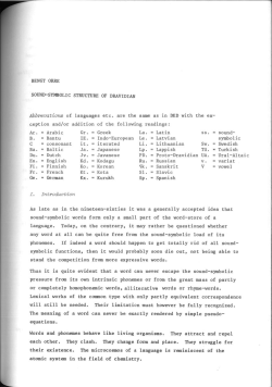 Latin ss. - Lichuanian Lappish Ruseian \f = phonemes. If indeed a