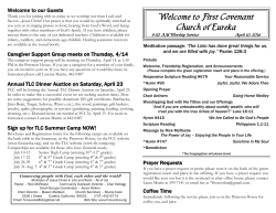 FCC Family Prayer Needs April 10, 2016