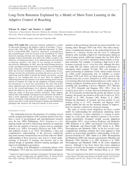 Long-Term Retention Explained by a Model of Short
