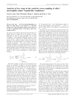 Analysis of key steps in the catalytic cross
