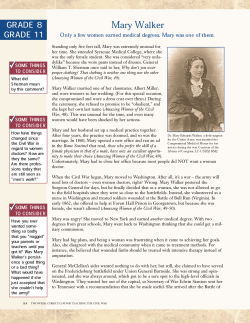 Mary Walker PDF - Civil War Trust