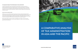 A Comparative Analysis of Tax Administration in Asia and the Pacific