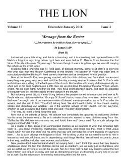 December, January 2016 - St. Mark`s Anglican Church