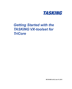 Getting Started with the TASKING VX