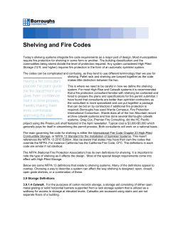 Shelving and Fire Codes