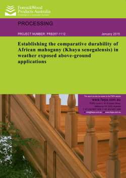 Establishing the comparative durability of African mahogany (Khaya