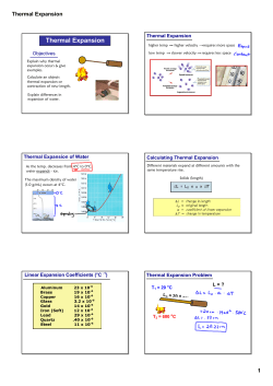 19: Thermal Expansion