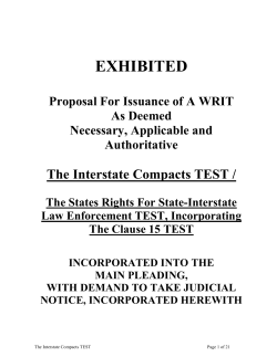 The Interstate Compacts-States Test