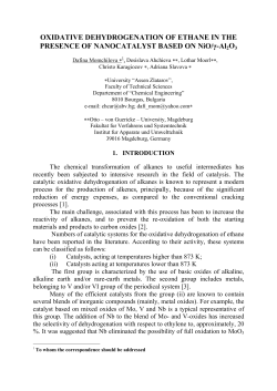 Oxidative dehydroganation of ethane