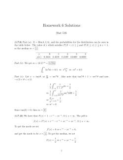 HW #6 Solutions