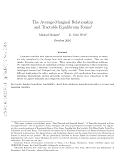 The Average-Marginal Relationship and Tractable Equilibrium