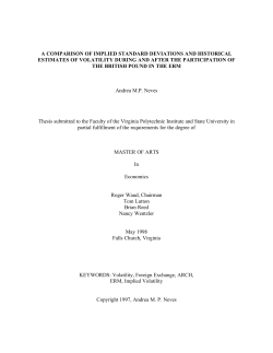 A COMPARISON OF IMPLIED STANDARD DEVIATIONS AND