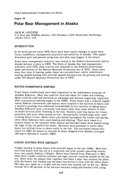 Polar Bear Management in Alaska - International Association for