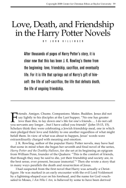 Love, Death, and Friendship in the Harry Potter