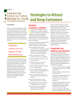 Strategies to Attract and Keep Customers