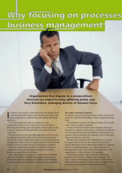 Organisations that migrate to a process