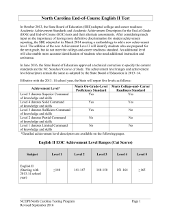 English II - NC Department of Public Instruction