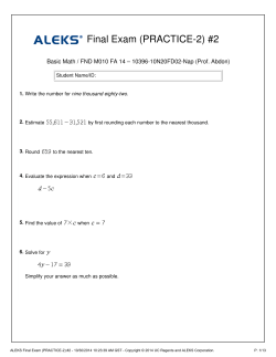 Final Exam (PRACTICE