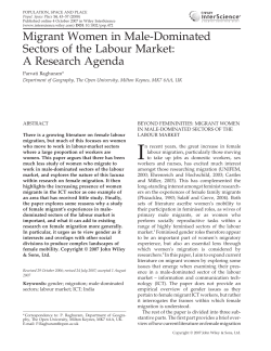 Migrant women in male-dominated sectors of the labour market: a