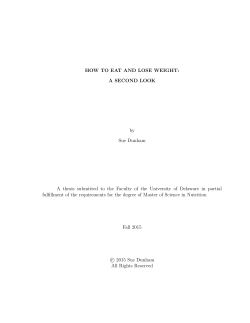 How to Eat and Lose Weight: A Second Look