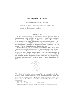 THE PENROSE DECAGON 1. Introduction In 1972 - Uni