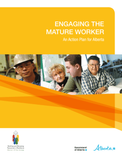 Engaging the Mature Worker - Alberta Labour