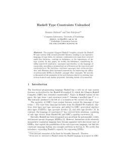 Haskell Type Constraints Unleashed