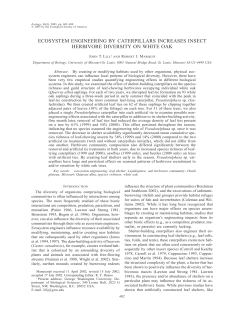 ecosystem engineering by caterpillars increases insect herbivore
