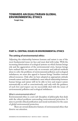 TOWARDS AN EGALITARIAN GLOBAL ENVIRONMENTAL ETHICS