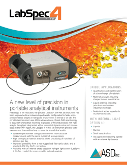 A new level of precision in portable analytical instruments