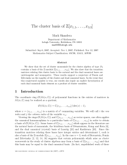 The cluster basis of Z[x 1,1,...,x3,3]