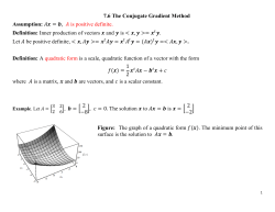 Section 7.6 Conjugate Gradient Method